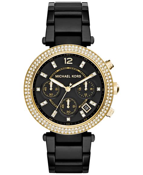 michael kors parker chronograph stainless steel women's watch